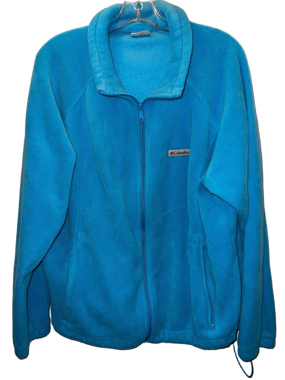 Columbia Turquoise Blue Full-Zip Fleece Jacket, Plus Size (0004)